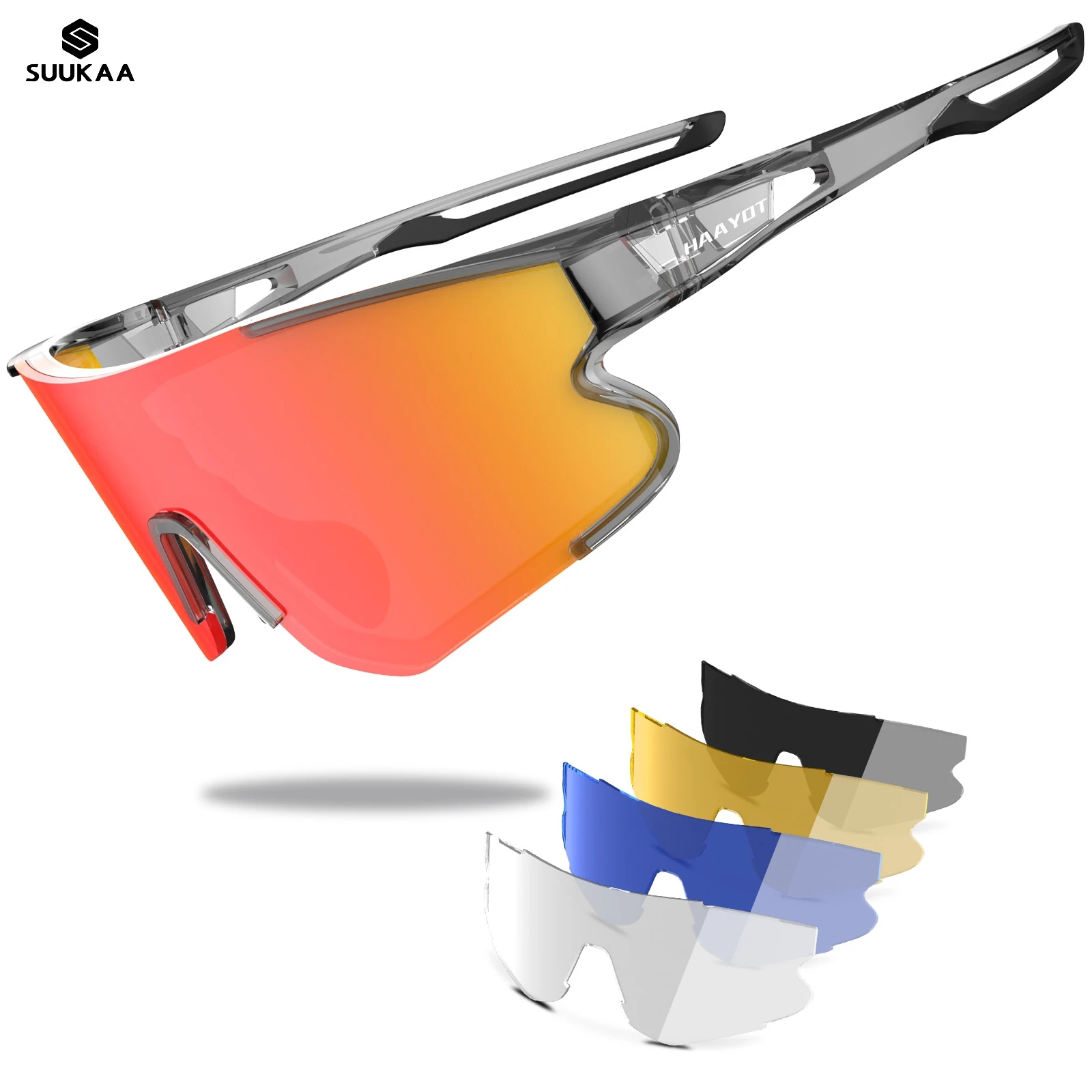

Брендовые поляризованные велосипедные очки, мужские спортивные солнцезащитные очки, защитные очки для дорожных и горных велосипедов, очки с 5 линзами