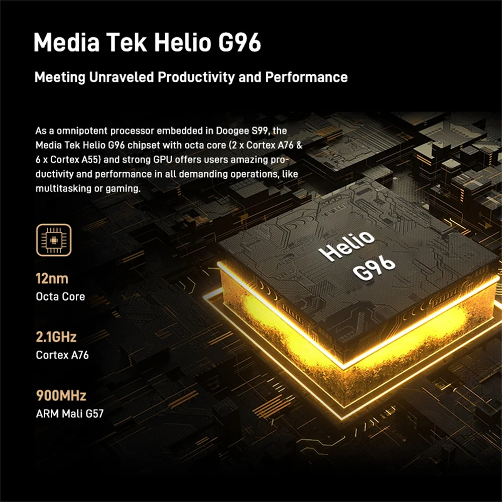 DOOGEE S99 Rugged Smartphones 108MP AI Camera 8GB+128GB Octa Core 64MP Night Vision Camera 6.3 Inch Android 12 Mobile Phone