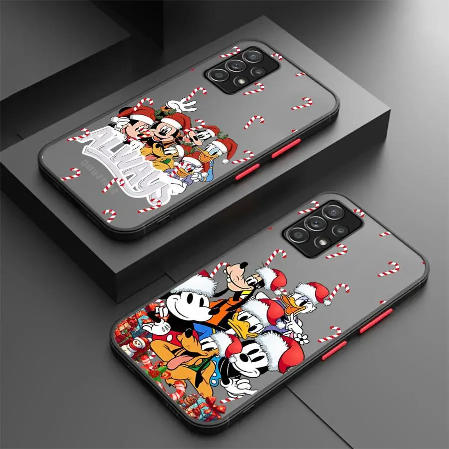 Рождественский чехол для телефона с Микки Дональдом Даком Samsung Galaxy A15 4G A53 A25 A54 A73 A55