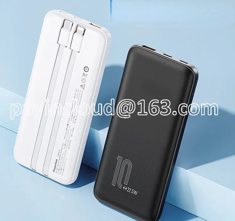 

Внешний аккумулятор поставляется с двумя линиями 10000 мА 22,5 Вт Сверхбыстрая зарядка большая емкость Ультратонкий компактный мини-портативн...