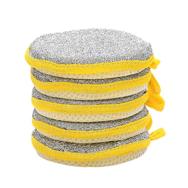 

Round Double Side Dishwashing Sponge Dish Washing Brush Pan Dish Wash Sponges Household Cleaning Schwamm Kitchen Tools