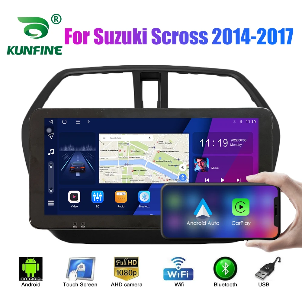 

Автомобильный радиоприемник 10,33 дюйма для Suzuki Scross 2014-2017 2Din Android Восьмиядерный автомобильный стерео DVD GPS навигатор плеер QLED экран Carplay
