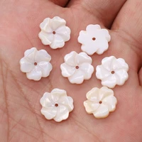 4pcs natural freshwater white shell flower pendant 1012mm beads for jewelry making diy necklace earring accessories charms gift