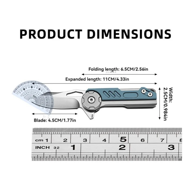 Портативный нож для распаковки из нержавеющей стали мини складной на колесах