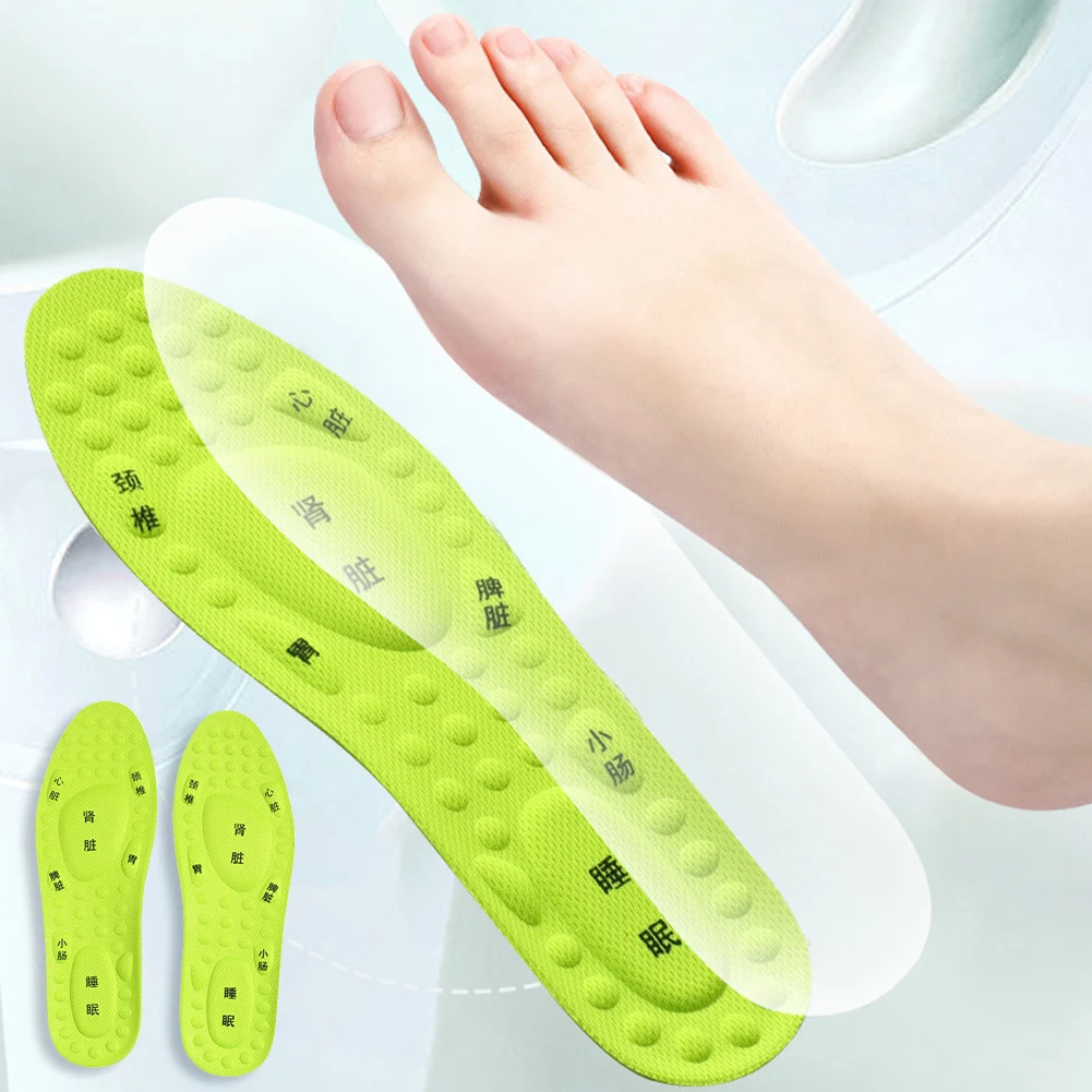 

Acupressure On Foot Insoles For Shoes Breathable Deodorant Sport Insoles For Medical Man Women Comfortable Running Shoe Sole
