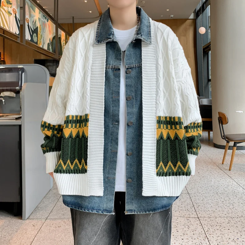 Новинка Осень-зима 2024 модный красивый корейский мужской свитер мягкая теплая