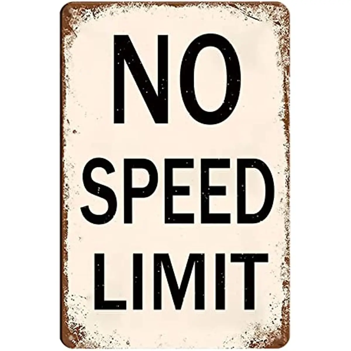 

No Speed Limit Sign Vintage Metal Signs Garage Sign For Man Cave Vintage Funny Garage Wall Decor Street Tin Signs Metal Street