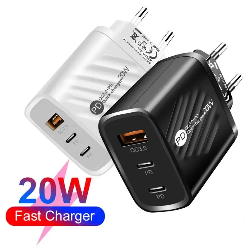 20W Fast Charger Travel Adapter Portable USB C Charger Type C PD Fast Charging For iPhone 13 12 Max 11 Mini 8 Plus USB C Charger