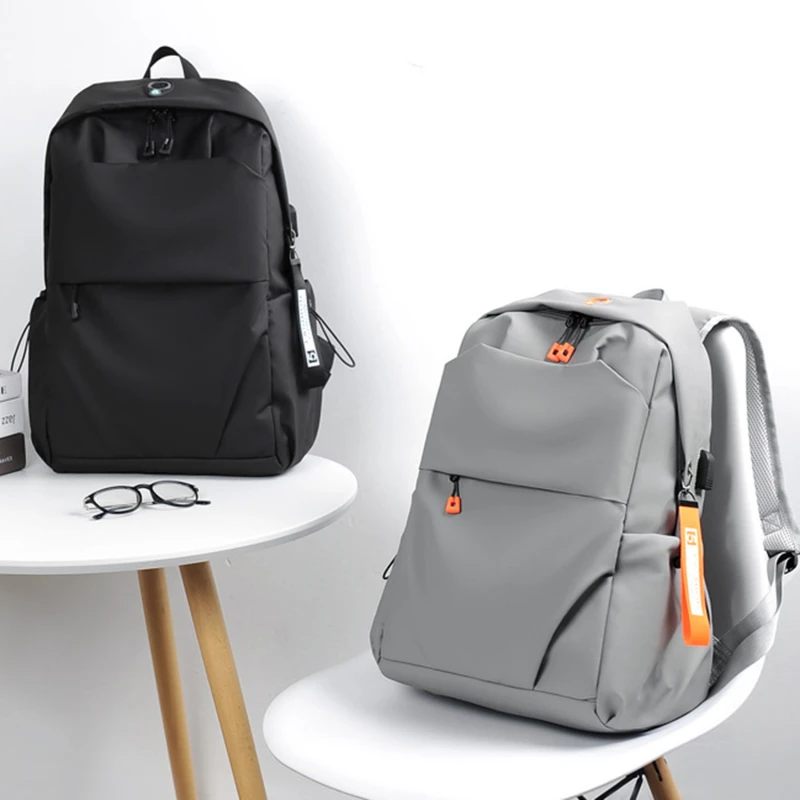 

Легкий мужской рюкзак для ноутбука, Повседневная Деловая Молодежная дорожная сумка с USB-разъемом, спортивный портфель для подростков, студенческий школьный ранец