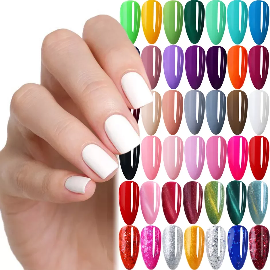 

NEW IN Gel Nail Polish Color Top Base Coat Sealer Varnish Hybrid Black White Gellac Shiny Cat Eye Lacquer For Manicure Decor FB1