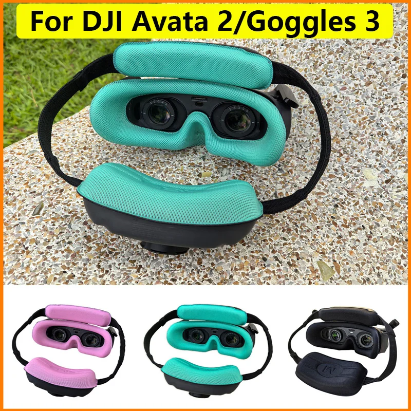 Фото Для DJI Goggles 3, крышка для лица, подушка для головы, губка, пылезащитная сменная маска, защитная крышка для глаз, Avata 2, аксессуары для дронов №2