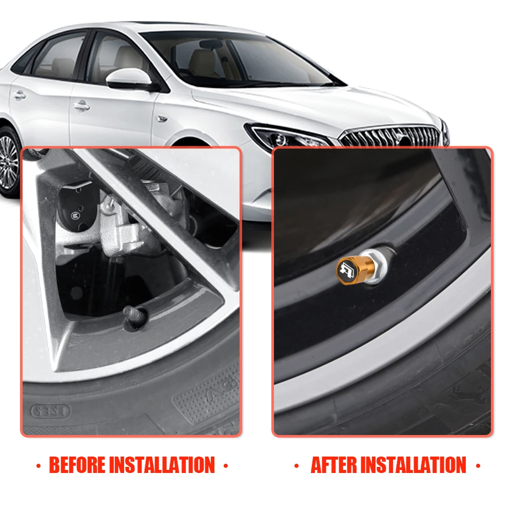 4 шт. автомобильный металлический значок для колес колпачки клапанов