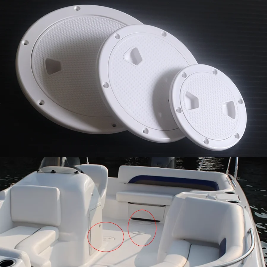 Canoe White  4 6 8 Inch Hatch Cover