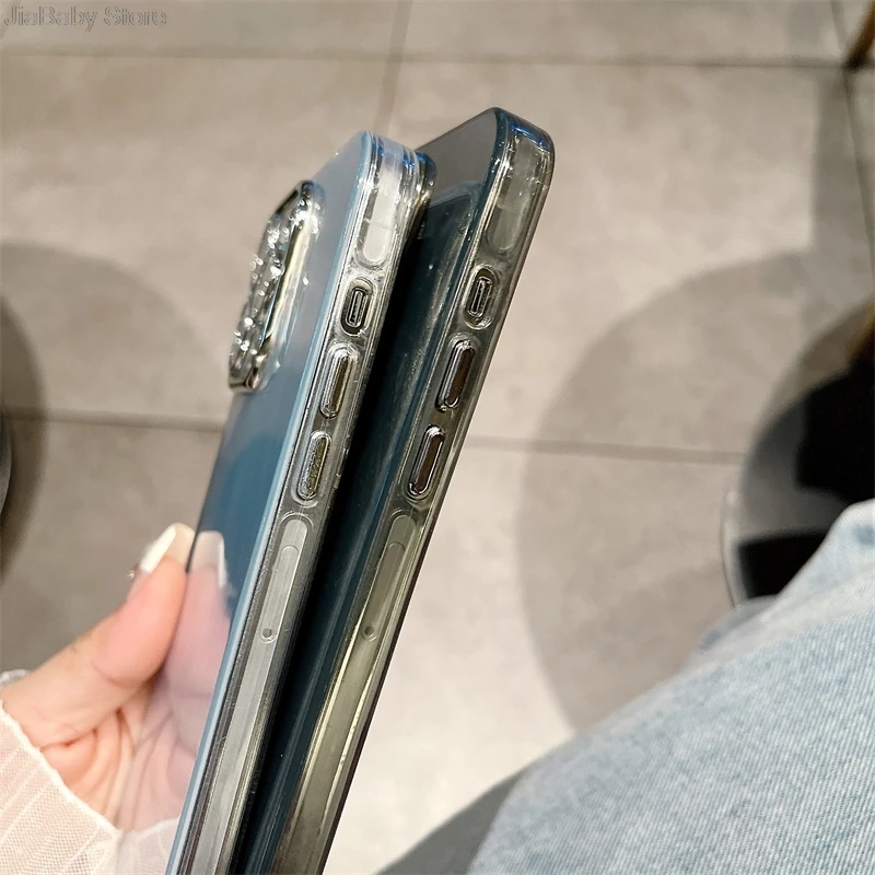 Мягкий чехол для телефона с полным покрытием и защитой камеры перьями блестками