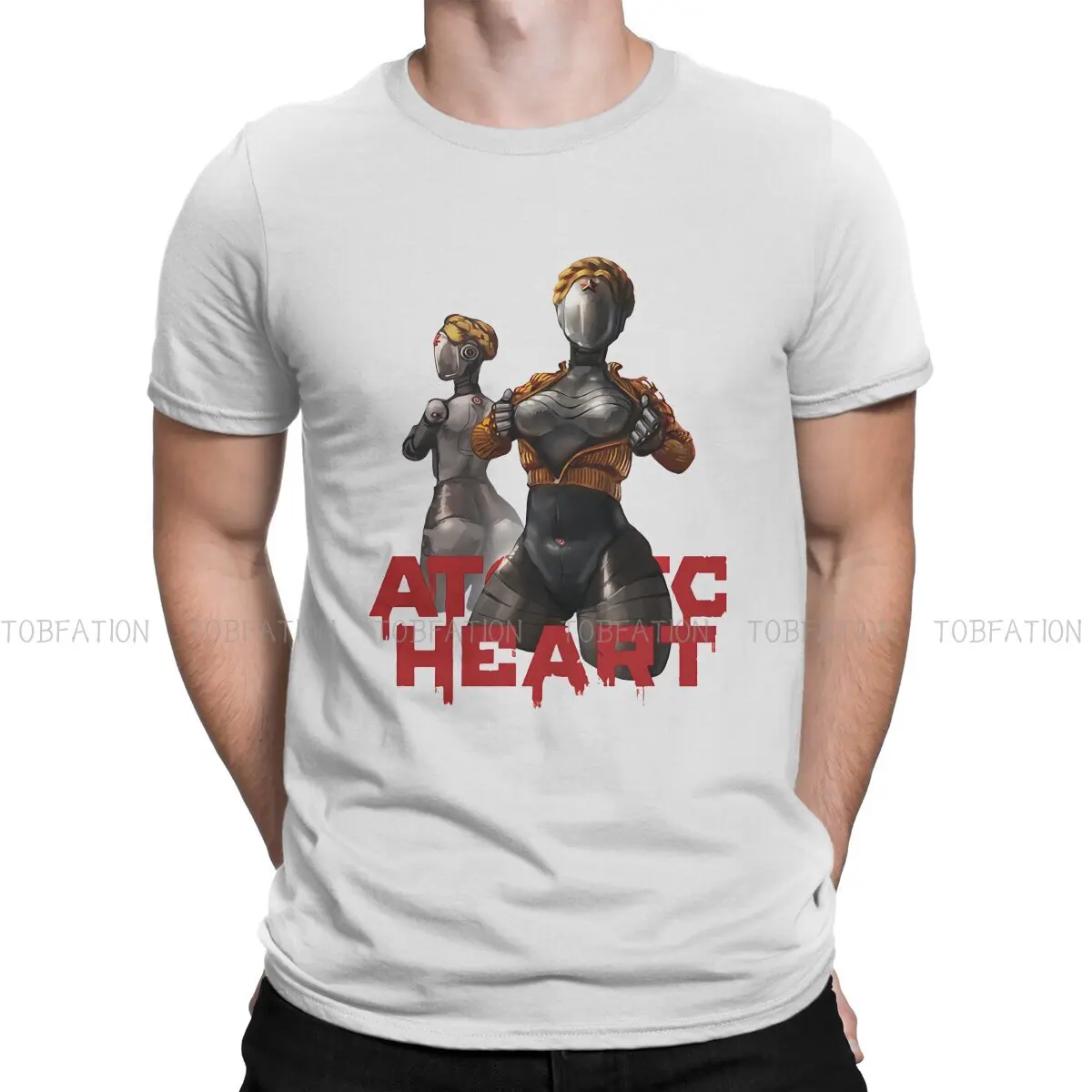 

Atomic Heart USSR Game Polyester TShirts Robot Ladies Personalize Men's T Shirt Hipster Clothing Size S-6XL