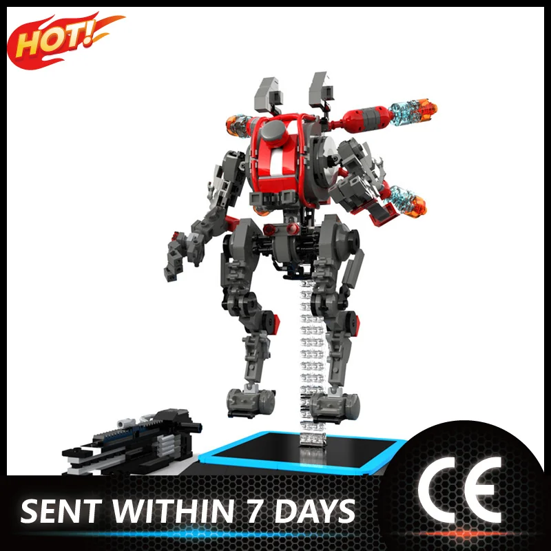 

Набор роботов MOC Viperss-Mecha, игровой Поларис, титан, ракета, пилот, кабина, строительные блоки, модель робота, сделай сам, игрушка для детей, подар...