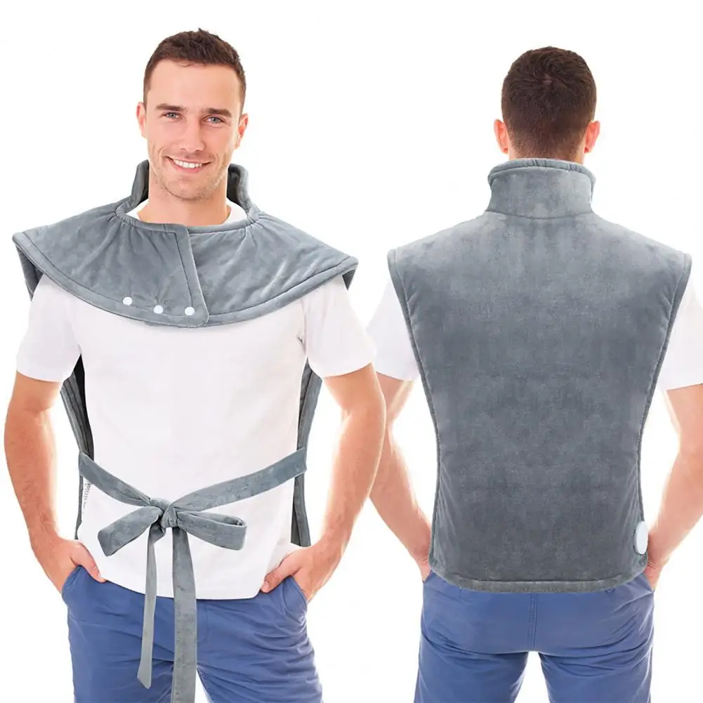 

1 Set Heating Shawl Pad 10-level Temperature Control Heating Body Warmer Flannel Heating Shoulder Wrap Heated Mat for Adult
