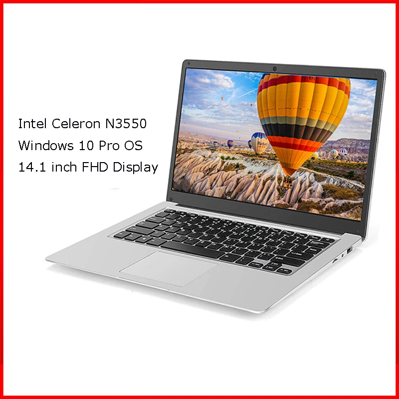 

14.1 Inch Laptop Intel 6G RAM Windows 10 pro Narrow Bezel Keyboard Ultrabook