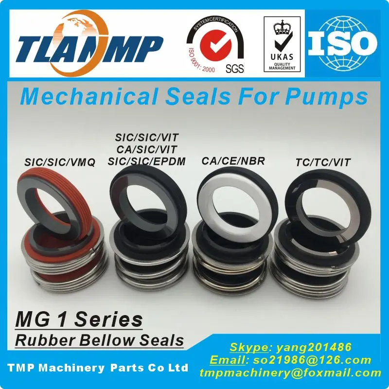 MG1-25 , MG1/25-G60, 109-25 , MB1-25 TLANMP Mechanical Seals for Water Pumps -Rubber Bellow Seals (G60 Cup seat)