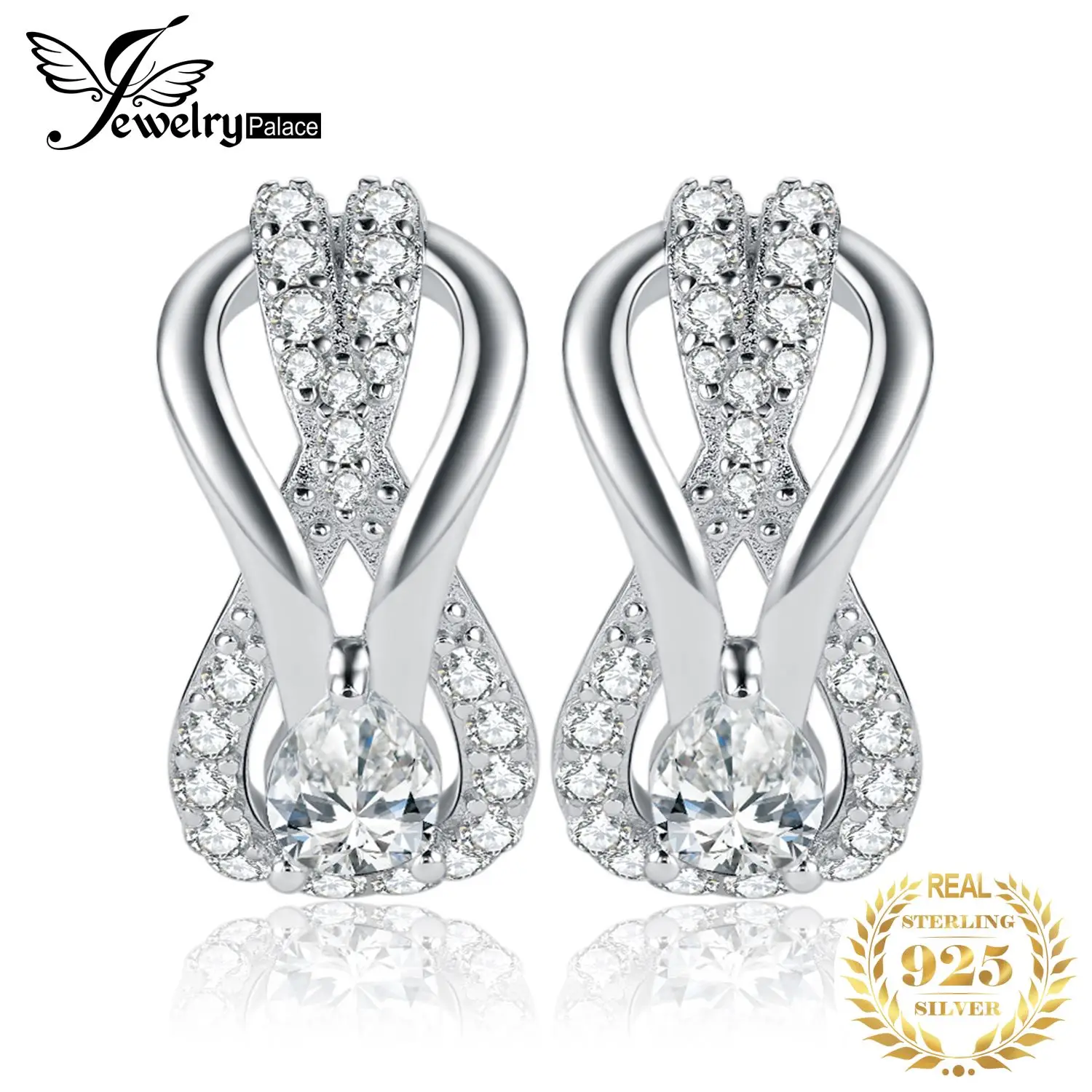 

JewelryPalace New Arrival Infinity Love Knot 2.4ct Gemstone 925 Sterling Silver Stud Earrings for Woman Fine Luxury Jewelry Gift