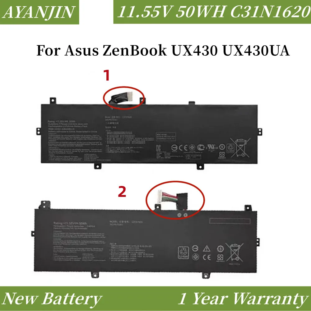 

C31N1620 11.55V 50WH Laptop Battery for Asus ZenBook UX430 UX430UA UX430UN UX430UQ UX430UQ-GV015T PRO PU404 PU404UF