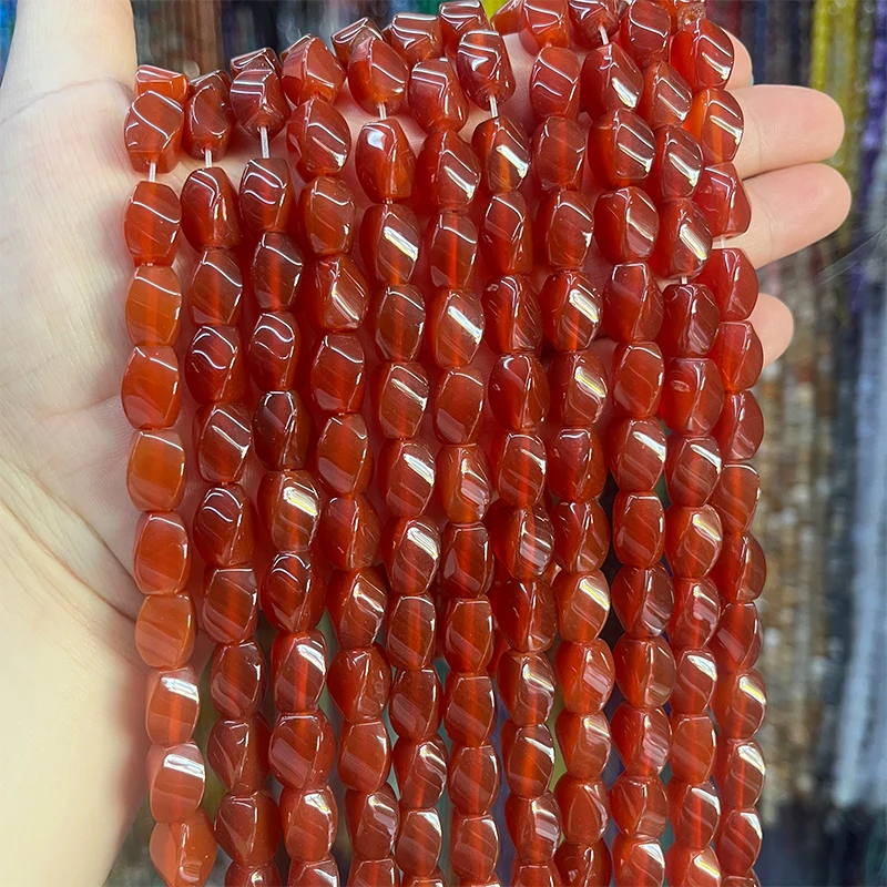 

Бусины россыпью в виде красного агата, 8 х1, 2 мм, аксессуары для изготовления ювелирных изделий, 15 дюймов, оптовая продажа