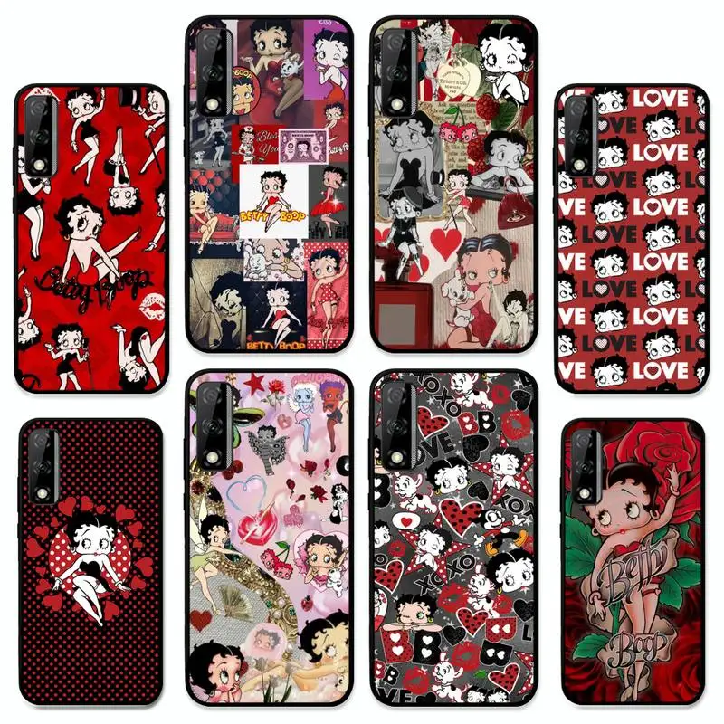 

B-Betty-Cute-Boop Phone Case for Huawei Y 6 9 7 5 8s prime 2019 2018 enjoy 7 plus