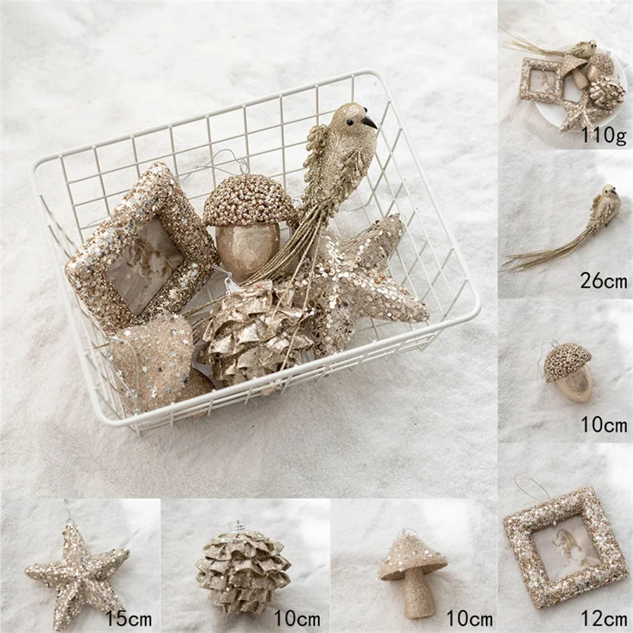 Новое рождественское украшение, высококачественный пенопластовый шар цвета шампанского, украшение для рождественской елки, шар, оконная потолочная композиция