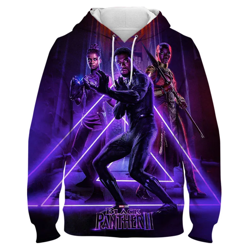 

New Fashion Marvel 3D Hoodie Black Panther Chadwick Boseman Disney Print Hoodie Sweatshirt Fashion Men's Sweatshirt