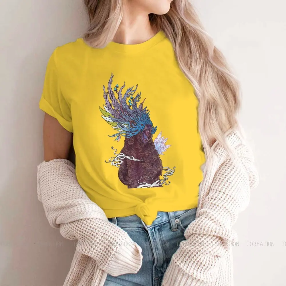 

Journeying Spirit Graphic TShirt Forest Bear Animal Green Printing Streetwear 5XL Leisure T Shirt Girl Short Sleeve Unique Gift