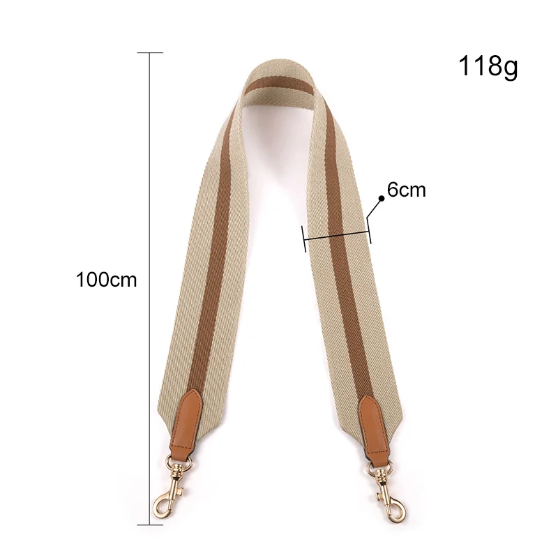 Canvas Wide Bag Straps Women Stripe Shoulder Strap for Handbag Luxury Bag Strap for Crossbody Shoulder Bag Accessories Bolso