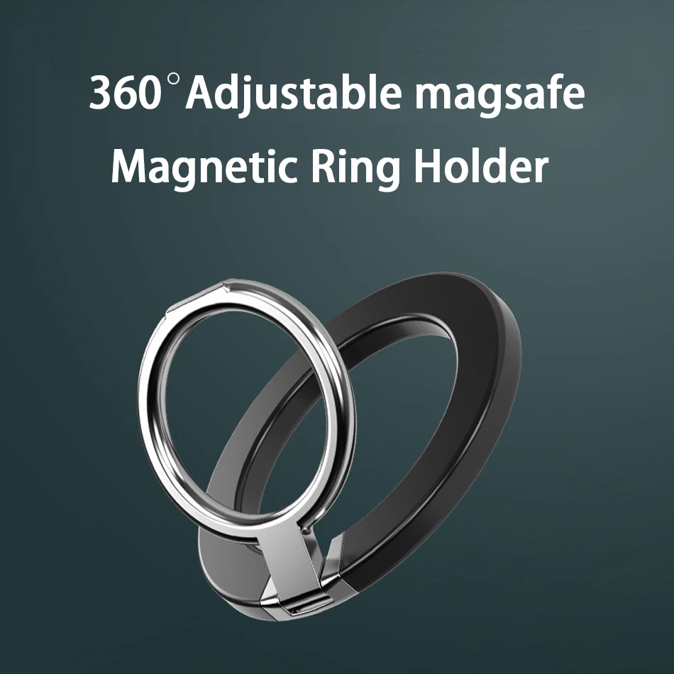 

For MagSafe Phone Magnetic Ring Holder Support for iPhone 12 13mini promax Magnet Finger Ring Grip Car Phone Holder Stand Socket