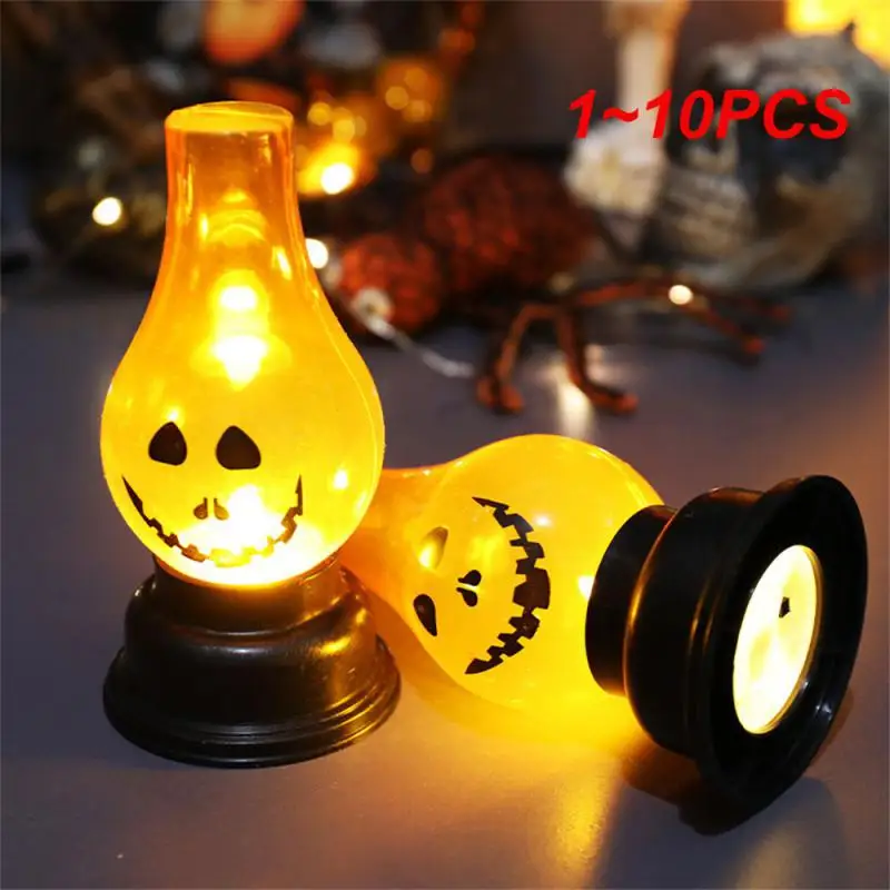 

1~10PCS Jack-o-lantern Led Light Halloween Small And Portable Brighten Up Halloween Decoration Jack Olantern Ambient Light