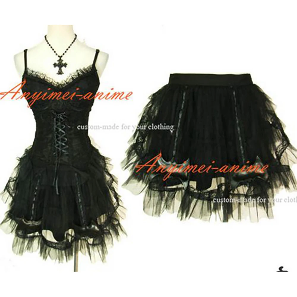 

fondcosplay hiphop Gothic Tripp Lolita Punk Fashion Women black cotton Jacket skirt Cosplay Costume CD/TV[CK1021]
