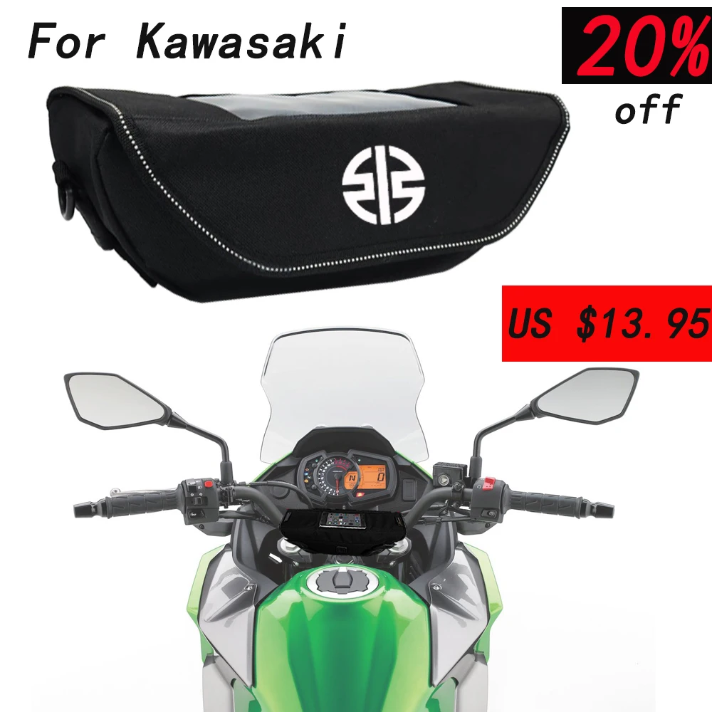 

Для Kawasaki Z400 ручка для мотоциклетного аксессуара водонепроницаемая сумка для хранения Дорожный комплект сумка на руль mobi удобная сумка для навигации