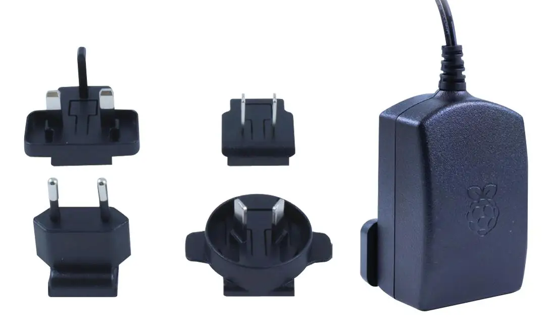 RASPBERRY PI T5989DV Raspberry Pi International PSU с вилками UK, Euro, US и Aus