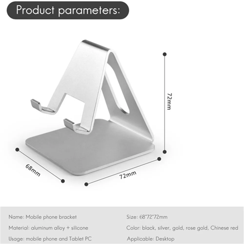Metal Cell Phone Holder Stand for iPhone Samsung iPad Xiaomi Huawei Mobile Tablet Portable Desk Smartphone |
