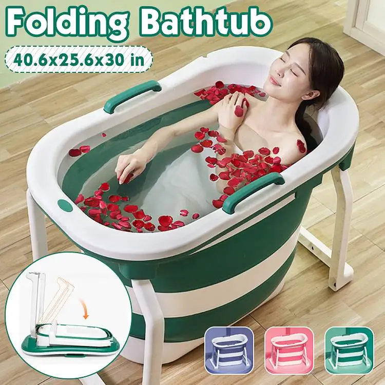 

103cm Large Portable Adult Bathtub Folding Shower Kids Swimming Sauna Spa Tub Household Bathtub Baby Swimming Pool Sauna Tub