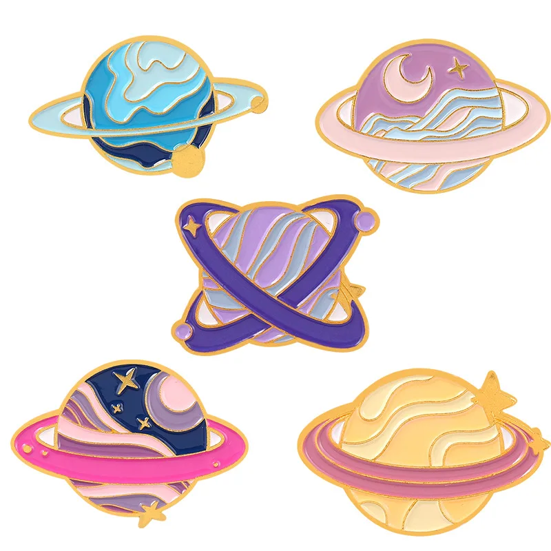

Space Pins Star Planet Pins Accessories Clothing Backpack Alloy Brooch Enamel Lapel Pins Badge Wholesale