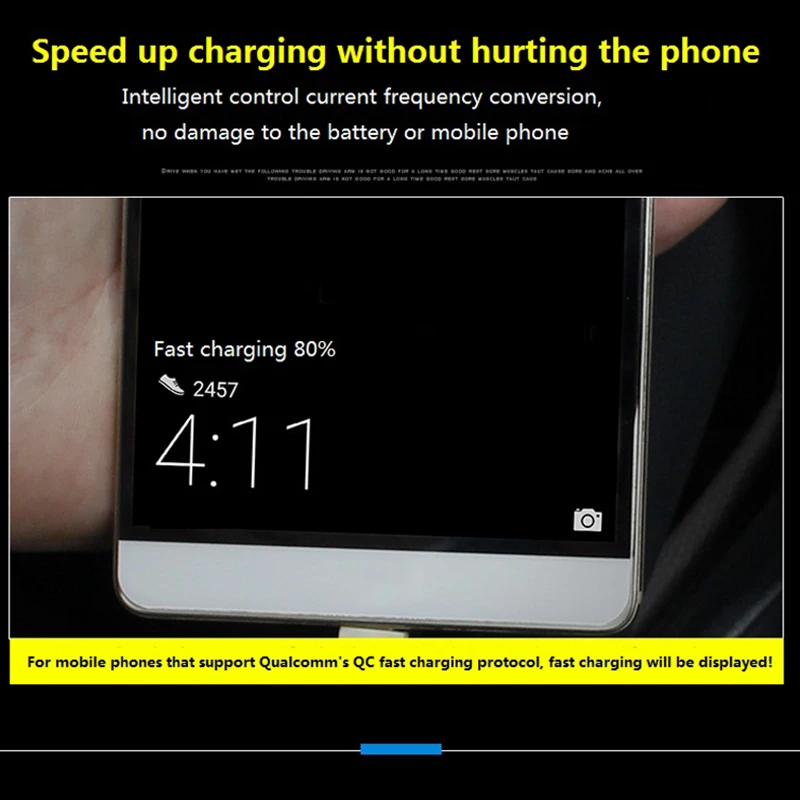 Автомобильное зарядное устройство с USB-портом и функцией быстрой зарядки для Toyota