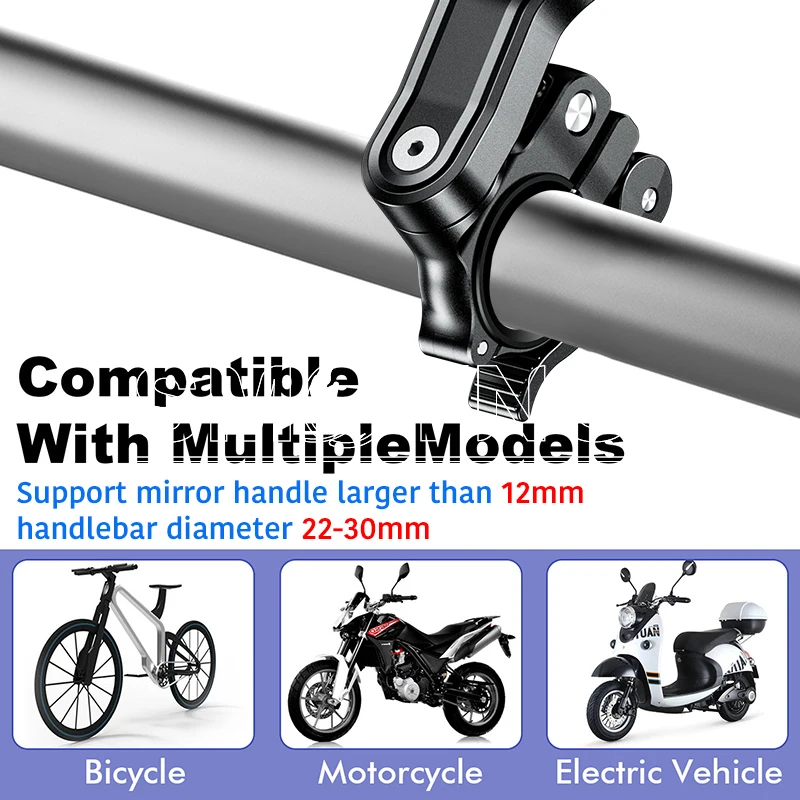 smoyng quick mount motorcycle bicycle phone holder stand adjustable support moto bike handlebar mirro bracket for xiaomi iphone free global shipping