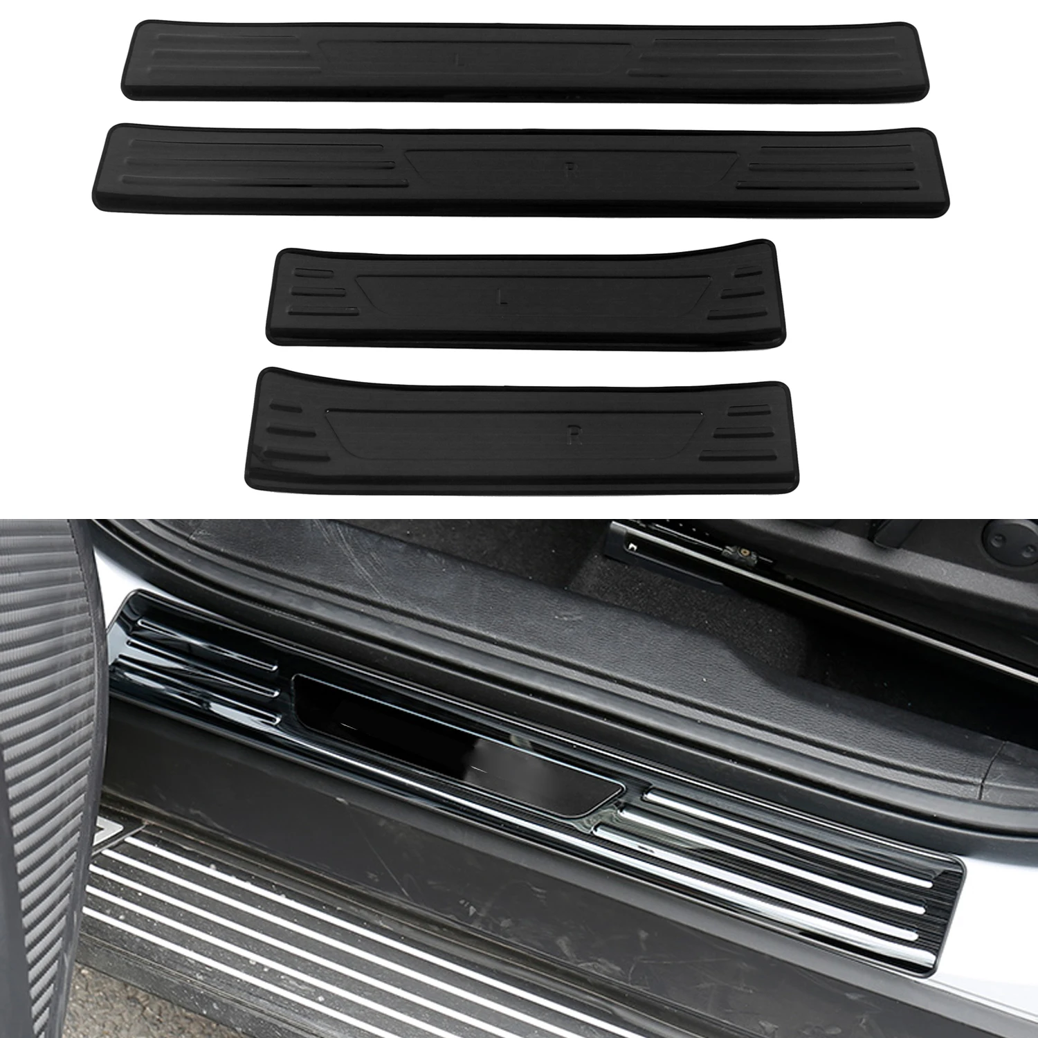 4 шт. защитная Накладка на порог из нержавеющей стали для Mitsubishi Outlander 2022 2023