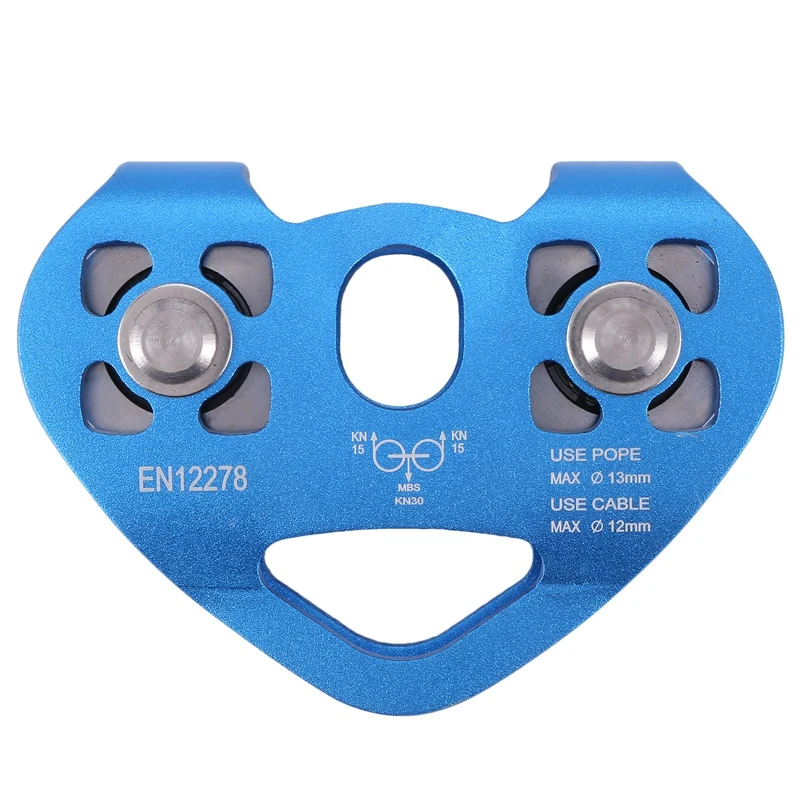 

Heart-Shape Climbing Double Pulley Steel Cable Rope 1m Climbing Device High Speed Zipline Trolley 24KN