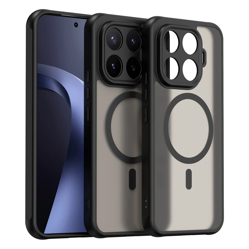 Для Xiaomi 17T Pro 17T ELVEV: Магнитный полупрозрачный матовый чехол из твердого поликарбоната и ТПУ, водонепроницаемый защитный чехол для телефона (art.: 3920db237d042) - 3920db237d042