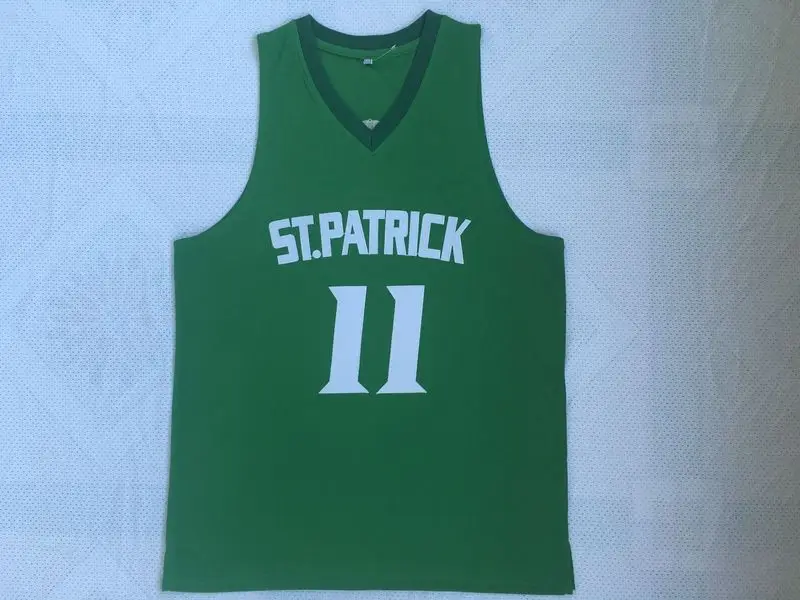 

#11 Kyrie Irving ST. PATRICK High School Throwback Basketball Jersey, Men's Double Stitched Embroidery