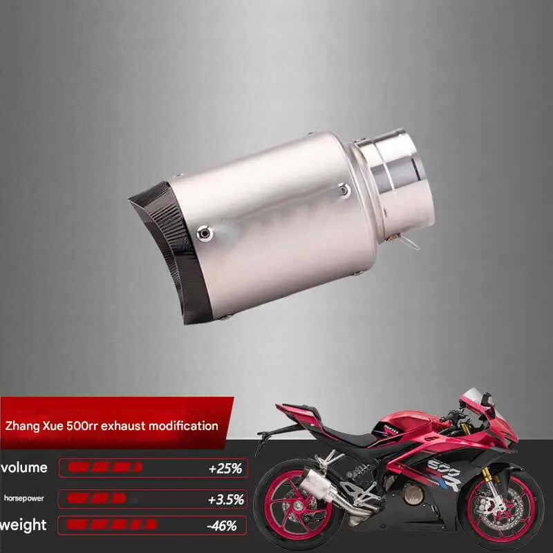 Фото Титановый глушитель AR GP для Zhangxue 500RR, модифицированный выхлопной аксессуар для мотоцикла, система Slip-On №3