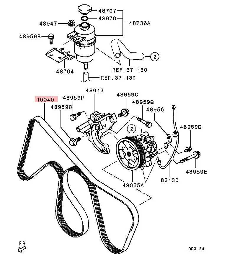 

Alternator Others Drive Belt for Mitsubishi Pajero Montero IV 2006-2016 V85W V87W V93W V95W V97W 4451A095