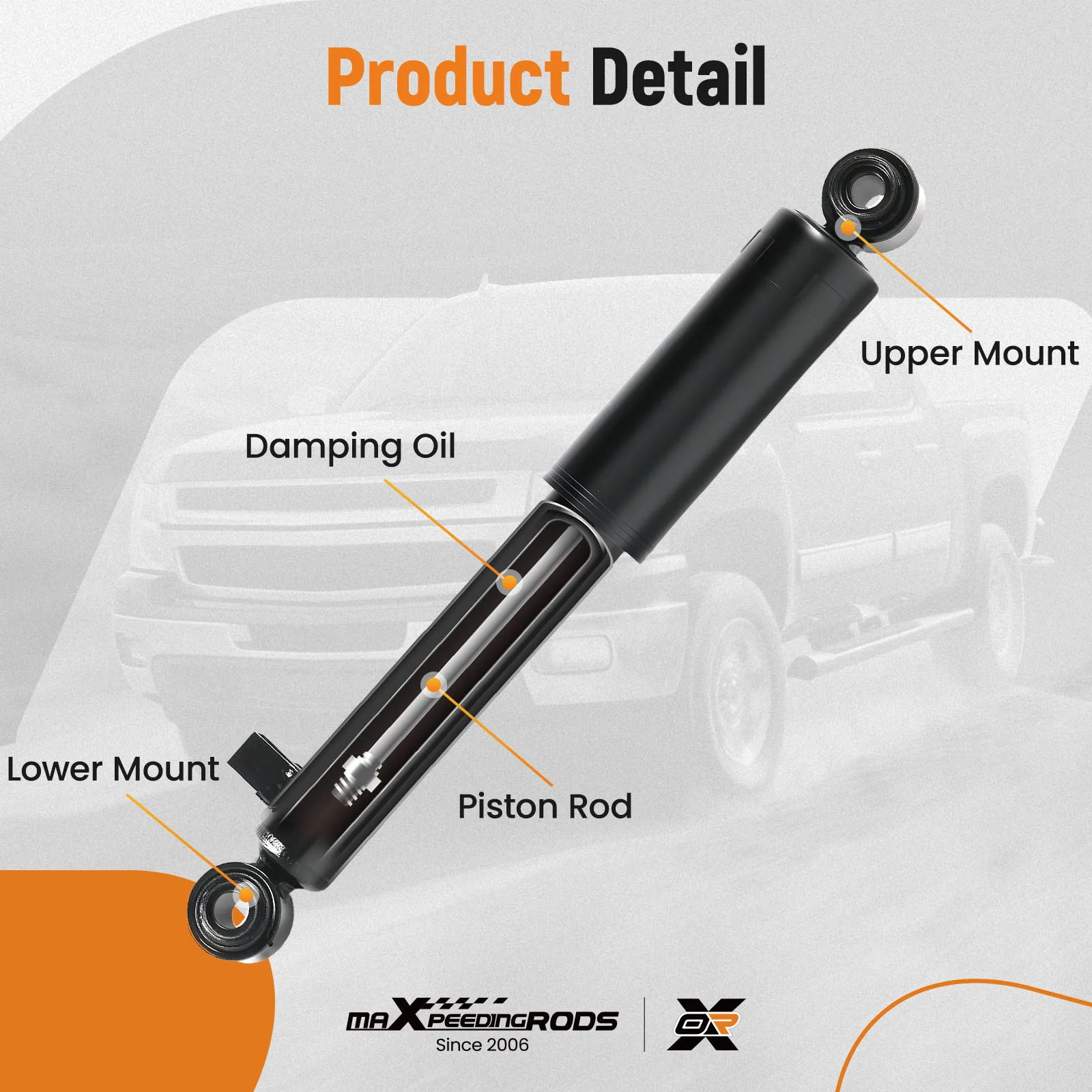 Фото Амортизаторы задние MaXpeedingrods (2 шт.) для Hyundai Santa Fe Veracruz 2007-2012, Kia Sorento 2011-2013, артикулы 37322, 344500, 553100W550 №5