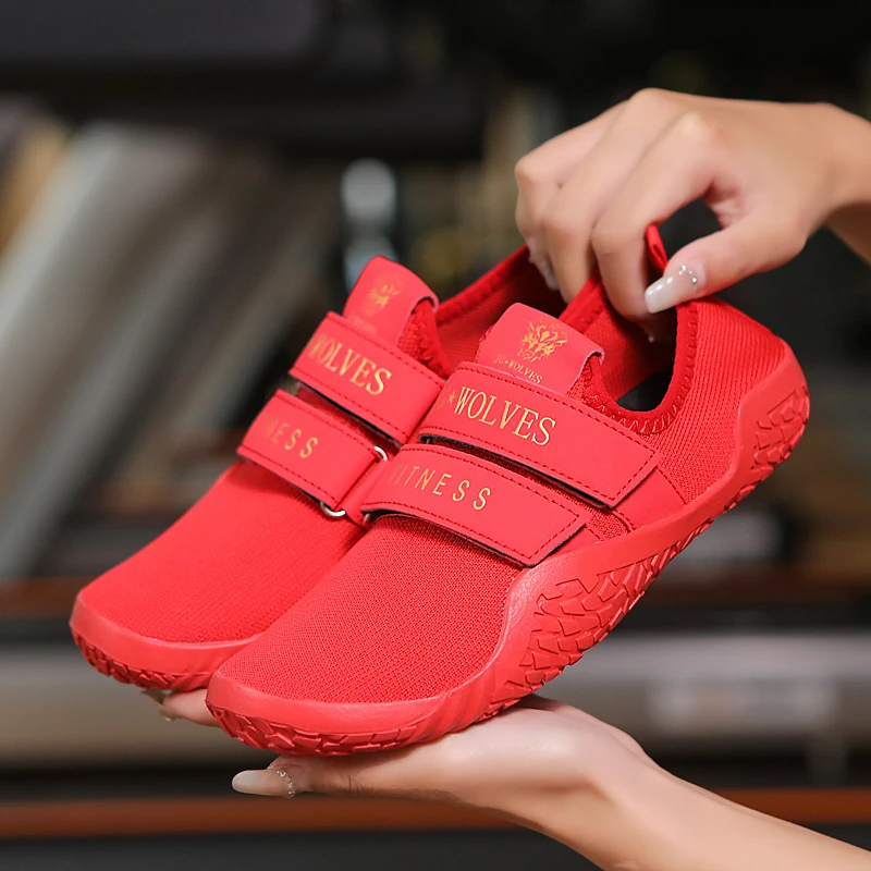 New 35-47#  Sumo Shoe Unisex Gym Lightweight Sports Hard Pull Squat Training Shoes Pro Hook & Loop Weightlifting Shoes