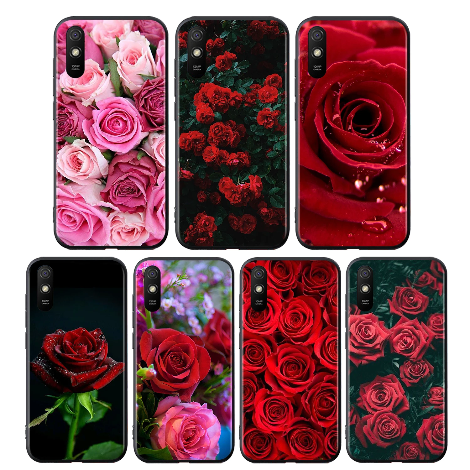 

Red Rose Flower Silicone Cover For Xiaomi Redmi 10 9 9T 9C 8 7 6 Pro 9AT 9A 8A 7A 6A S2 GO 5 5A 4X Plus Phone Case